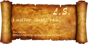 Lauffer Sudárka névjegykártya